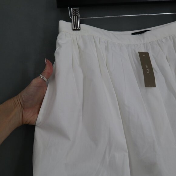 J. Crew Bubble Hem Mini Skirt Women 8 White Romantic Feminine Elevated Basic NWT - Picture 7 of 10